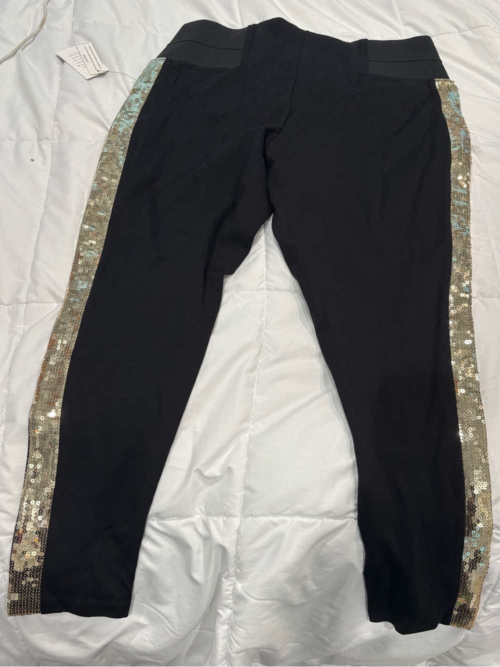Eloquii Black Ponte Panel Leggings- Eloquii